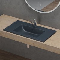 doporro Waschbecken Einbauwaschbecken mineralguss 80x48x14 cm anthrazit matt Einbauwaschtisch mit Überlauf Waschtisch Handwaschbecken Col02 doporro Waschbecken Einbauwaschbecken mineralguss 80x48x14 cm anthrazit matt Einbauwaschtisch mit Überlauf Waschtisch Handwaschbecken Col02 von SOGOOD