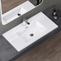 Sogood - doporro Waschbecken Einbauwaschbecken mineralguss 80x48x14 cm weiß Einbauwaschtisch mit Überlauf Waschtisch Handwaschbecken Col02 Sogood - doporro Waschbecken Einbauwaschbecken mineralguss 80x48x14 cm weiß Einbauwaschtisch mit Überlauf Waschtisch Handwaschbecken Col02 von SOGOOD