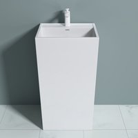 Bth: 42x50x90cm Design Standwaschbecken Colossum34, aus Gussmarmor, Waschtisch, Waschplatz - weiß - Doporro von DOPORRO