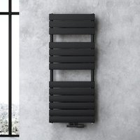 Design Badheizung Flachheizkörper 120x50cm Anthrazit Paneelheizkörper Einlagig Horizontal Mittelanschluss Bad-Heizkörper - Doporro von DOPORRO