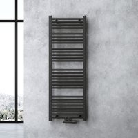 doporro Design Badheizung gerade 140x50cm Anthrazit Röhrenheizkörper Horizontal Mittelanschluss Bad-Heizkörper von DOPORRO