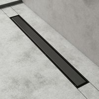 doporro Duschrinne 80cm Edelstahl Dusche Duschablauf mit Gruchstop und Haarsieb befliesbar Duschabfluss Grau KE110 Duschablauf von DOPORRO