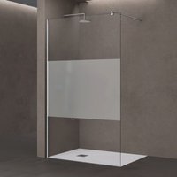 doporro Luxus Duschwand für Dusche Duschabtrennung 130x200cm Walk-In Dusche 8mm ESG-Sicherheitsglas Milchglas-Streifen inkl. Nanobeschichtung doporro Luxus Duschwand für Dusche Duschabtrennung 130x200cm Walk-In Dusche 8mm ESG-Sicherheitsglas Milchglas-Streifen inkl. Nanobeschichtung von DOPORRO