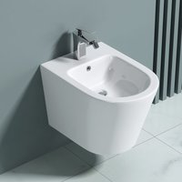 WC-Bidet Düren108 Weiß 51,5x36x34,5cm aus Keramik Wand-Bidet mit Überlauf - Weiß - Doporro von DOPORRO