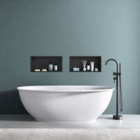 Wandnische Dusche Schwarz 30 x 60cm Duschablage Bad befliesbar aus Edelstahl Duschregal Unterputz-Montage 1 Stück - Doporro Wandnische Dusche Schwarz 30 x 60cm Duschablage Bad befliesbar aus Edelstahl Duschregal Unterputz-Montage 1 Stück - Doporro von DOPORRO