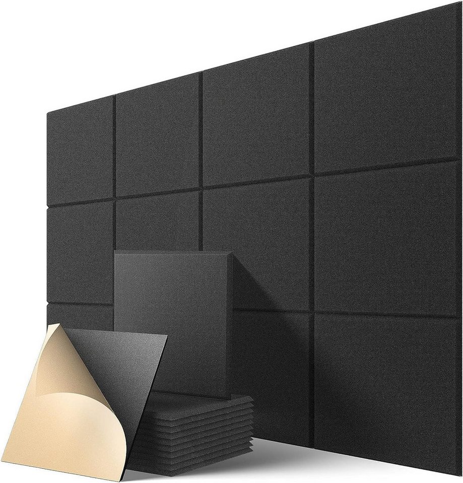 DOPWii Akustikplatte 12 Stück Akustikplatten Selbstklebend, Hohe Dichte Wandpaneel, 30*30cm DOPWii Akustikplatte 12 Stück Akustikplatten Selbstklebend, Hohe Dichte Wandpaneel, 30*30cm von DOPWii