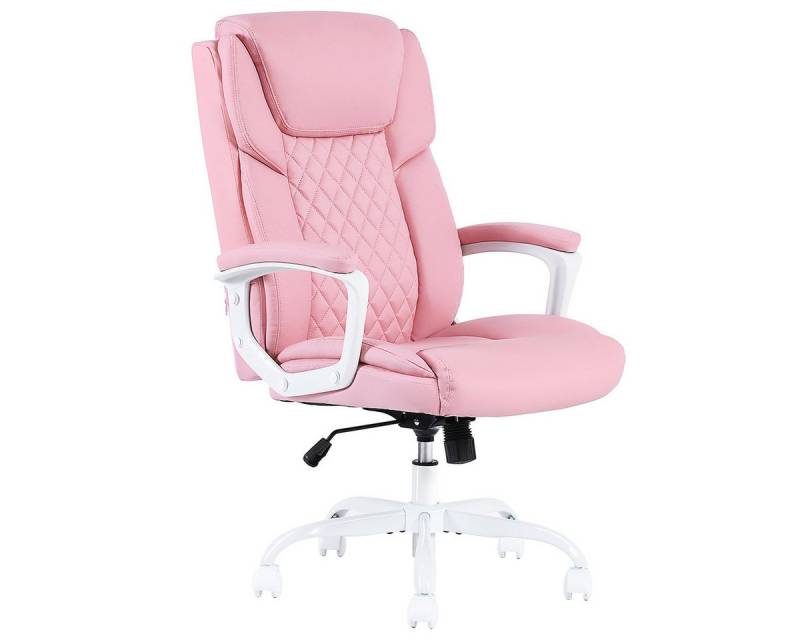 DOPWii Bürostuhl Ergonomischer Drehstuhl aus PU-Leder – 360°-Drehung und, 125°-Schwingung für Entspannung, bequem und atmungsaktiv von DOPWii