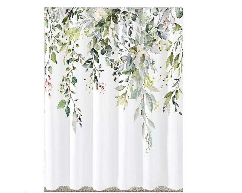 DOPWii Duschvorhang Wasserdicht maschinenwaschbar Green Leaf Shower Curtains Breite 200 cm DOPWii Duschvorhang Wasserdicht maschinenwaschbar Green Leaf Shower Curtains Breite 200 cm von DOPWii