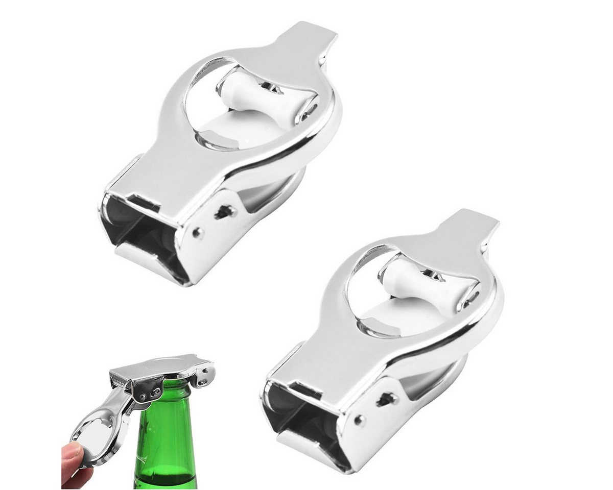 DOPWii Flaschenöffner 2er Set Edelstahl Flaschenöffner & Flaschenverschluss – faltbar, (2-tlg), wiederverwendbar, auslaufsicher von DOPWii