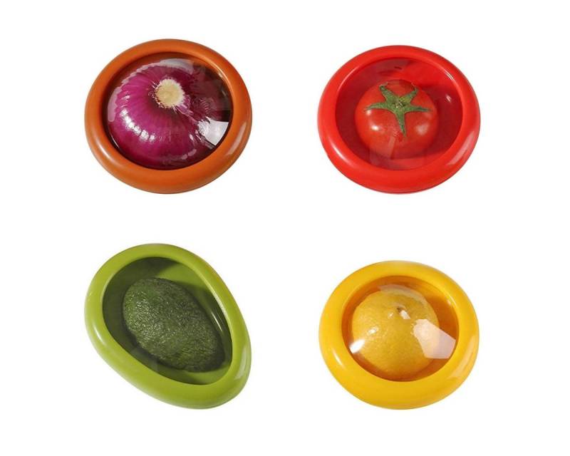 DOPWii Frischhaltedose 4er-Pack Luftdichter Lebensmittelbehälter,Obstaufbewahrungsbox mit, (4-tlg), Twist-Off-Deckel, BPA-frei,Aufbewahrungsbox für Zitronen und Tomaten von DOPWii