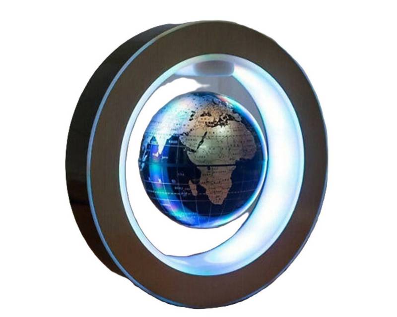 DOPWii Globus Magnetisch Schwebende Globus, Levitation O Form LED Weltkarte Home Deko, Blue von DOPWii