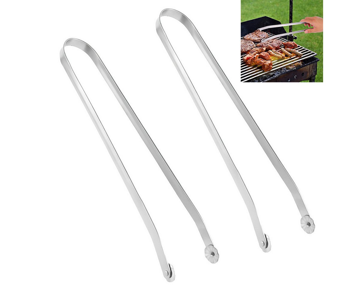 DOPWii Grillzange 2 Stück Grillzange zum Wenden von Würstchen, Küchenzange aus, Edelstahl mit 38 cm langem Griff, verdickt für die Campingküche DOPWii Grillzange 2 Stück Grillzange zum Wenden von Würstchen, Küchenzange aus, Edelstahl mit 38 cm langem Griff, verdickt für die Campingküche von DOPWii