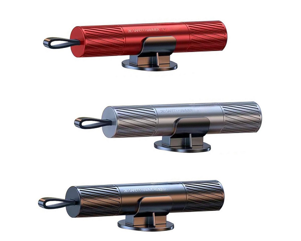 DOPWii Hammer 3er-Pack Sicherheitshammer-Sicherheitsgurtschneider mit Testglas (3-St), Notfallgerät zum Glasbrechen, Multifunktions-Sicherheitshammer von DOPWii