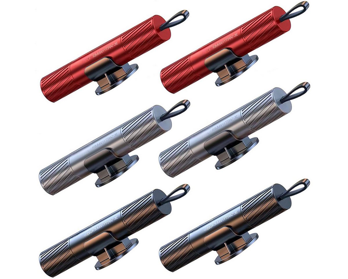DOPWii Hammer 3er-Pack Sicherheitshammer-Sicherheitsgurtschneider mit Testglas (6-St), Notfallgerät zum Glasbrechen, Multifunktions-Sicherheitshammer von DOPWii