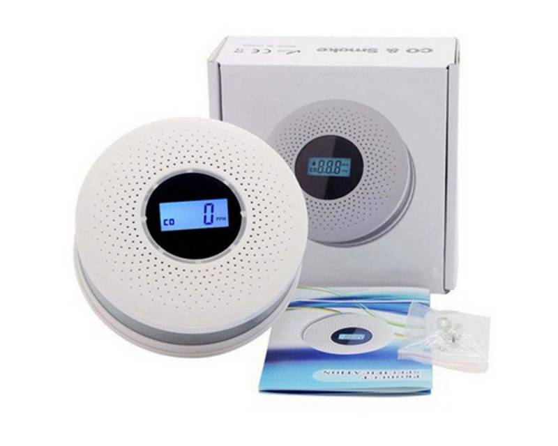 DOPWii Kohlenmonoxid-Alarm,Kombinierter CO- und Rauchmelder,0,1%db/m–9,9%db/m CO-Melder von DOPWii