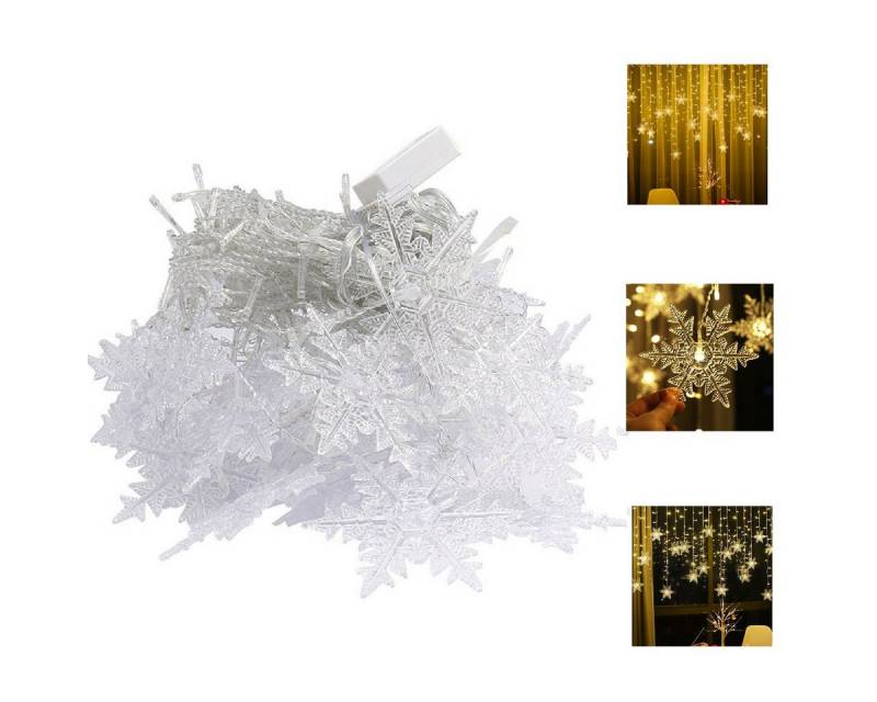 DOPWii LED-Lichterkette LED-Lichterkette,Lichtervorhang für Fenster Weihnachte mit 96 LED,4m von DOPWii