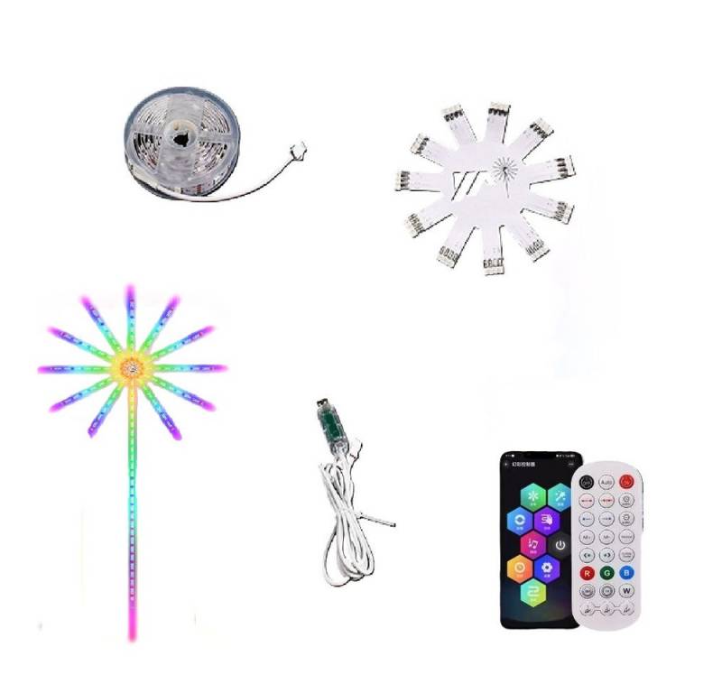DOPWii LED Stripe 6,5m LED Feuerwerk Streifen App,300 RGB-LEDs,213 Modi von DOPWii