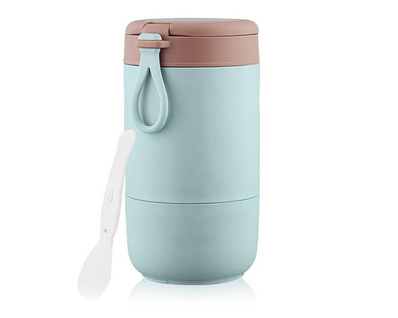 DOPWii Lunchbox 680ml MüSlibecher Becher,Doppelschicht ThermobehäLter mit Löffel von DOPWii