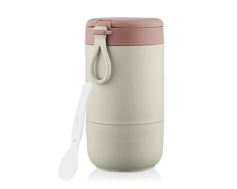 DOPWii Lunchbox 680ml MüSlibecher Becher,Doppelschicht ThermobehäLter mit Löffel von DOPWii
