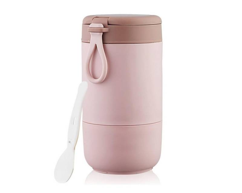 DOPWii Lunchbox 680ml MüSlibecher Becher,Doppelschicht ThermobehäLter mit Löffel von DOPWii