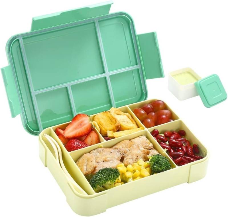DOPWii Lunchbox Kinder Lunchbox,Brotdose–1300ML BPA Frei Bento Box Mit 5 Fächern von DOPWii