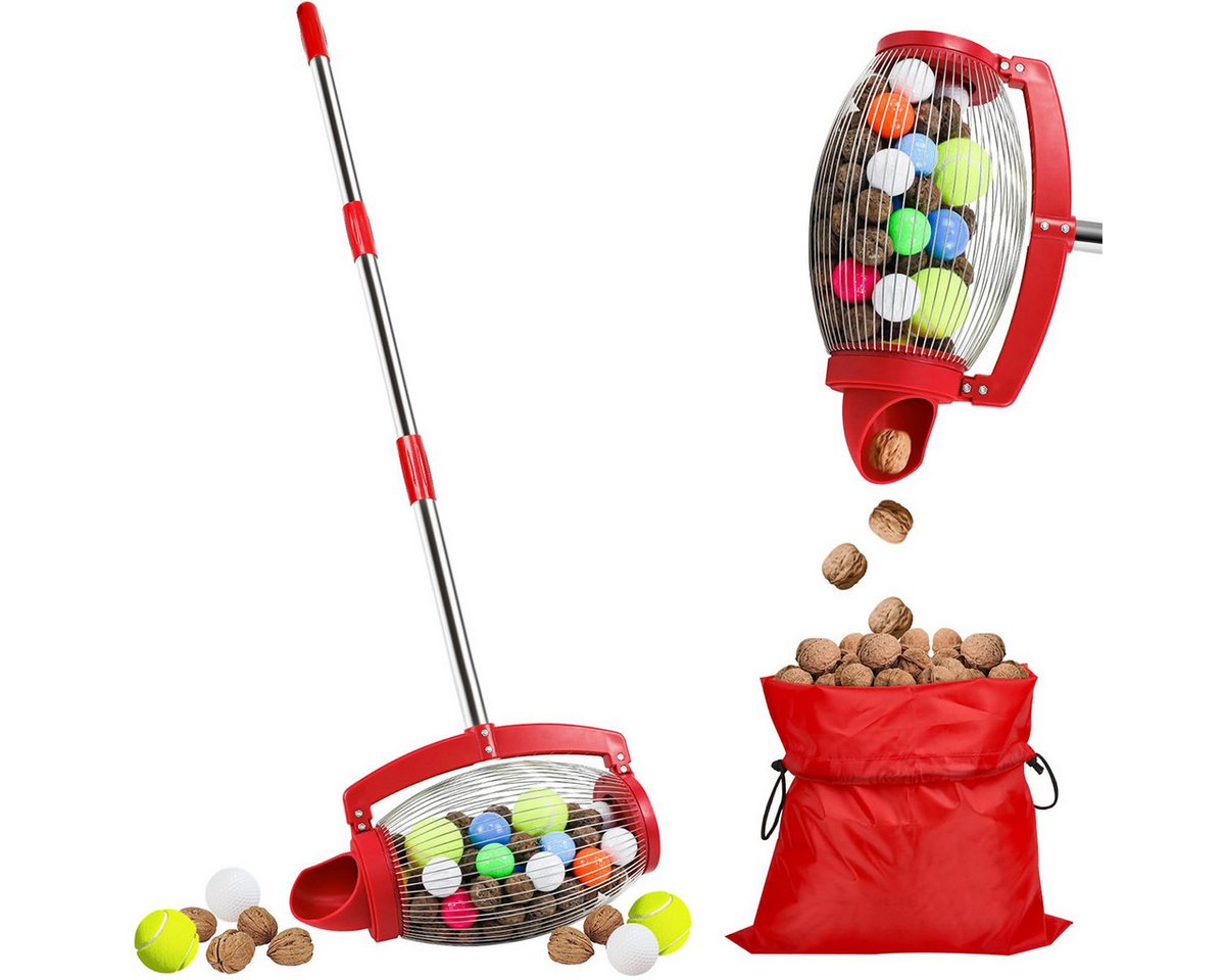 DOPWii Obstpflücker Nusssammler,arbeitssparende Nussführung mit dickem Stab aus Edelstahl, 3 Abschnitte 1,2 m, geeignet für Walnüsse, Eicheln, Pekannüsse DOPWii Obstpflücker Nusssammler,arbeitssparende Nussführung mit dickem Stab aus Edelstahl, 3 Abschnitte 1,2 m, geeignet für Walnüsse, Eicheln, Pekannüsse von DOPWii