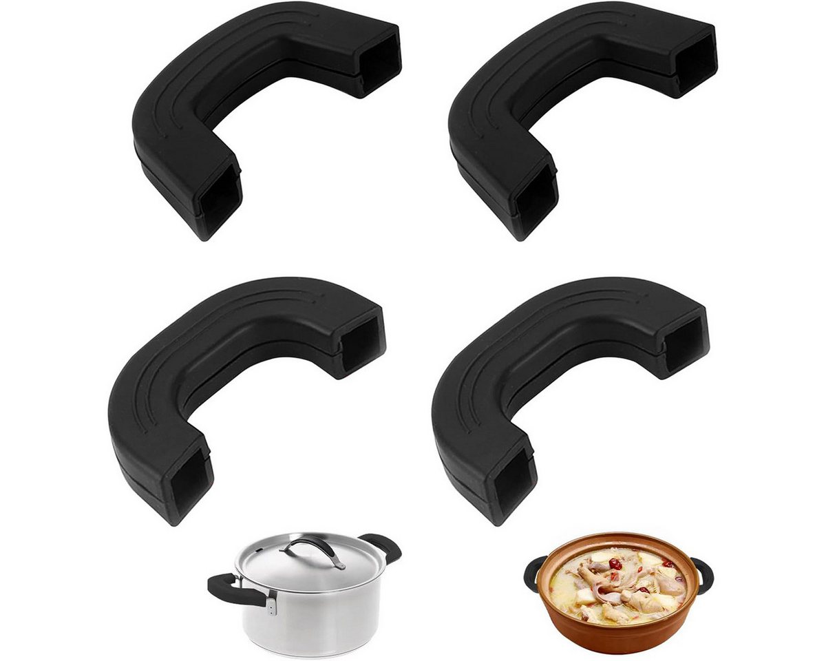 DOPWii Pfannengriff 4 Stück Topfgriffe,Topfgriffe aus Silikon,Schutzgriffe,U-förmig, verbrühungssicher und hochtemperaturbeständig DOPWii Pfannengriff 4 Stück Topfgriffe,Topfgriffe aus Silikon,Schutzgriffe,U-förmig, verbrühungssicher und hochtemperaturbeständig von DOPWii