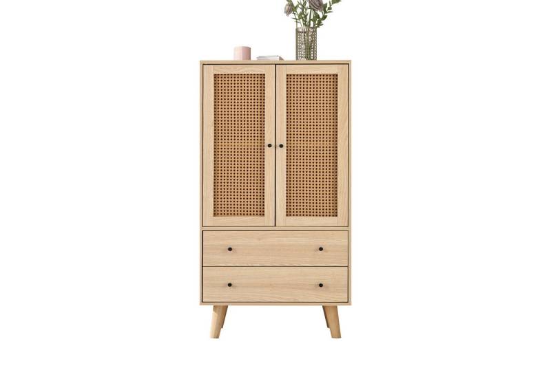 DOPWii Sideboard Esszimmer Wohnzimmer Sideboard Kommode Stehschrank Aufbewahrung, TV-Tisch mit Türen und Schubladen Sideboard mit Stauraum Breite 60 cm von DOPWii