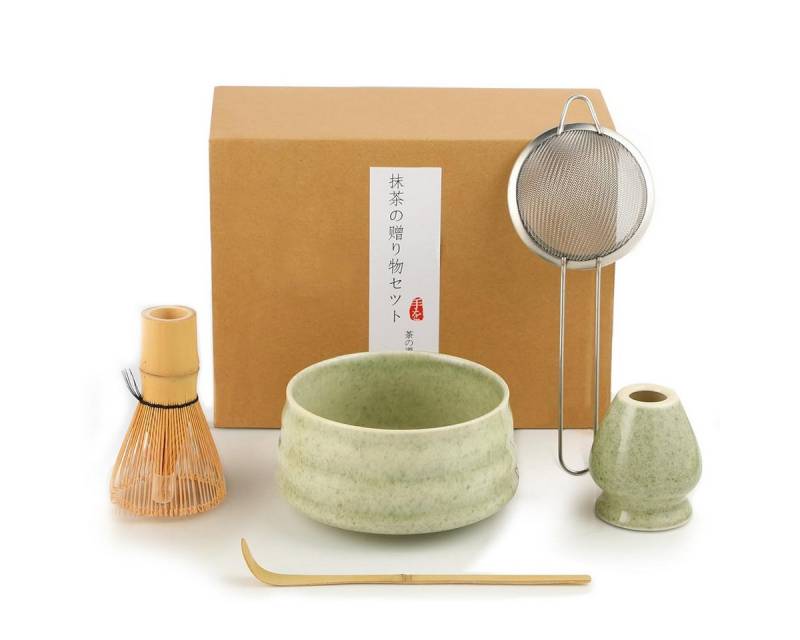 DOPWii Teeservice 5-teiliges Matcha-Besen-Set mit Matcha-Schale,Chasen-Halter,Chasen, Einsteiger-Matcha-Set aus Keramik, Teestube, Yogastudio DOPWii Teeservice 5-teiliges Matcha-Besen-Set mit Matcha-Schale,Chasen-Halter,Chasen, Einsteiger-Matcha-Set aus Keramik, Teestube, Yogastudio von DOPWii