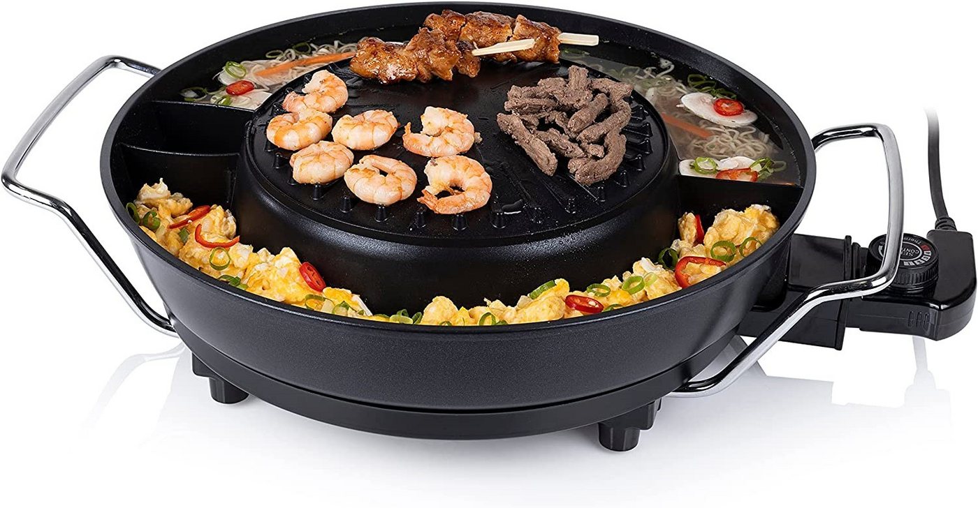 DOPWii Tischgrill Tischgrills,Koreanischer Grill & Hot Pot–37 cm ⌀–3 L–4 Personen–220 °C von DOPWii