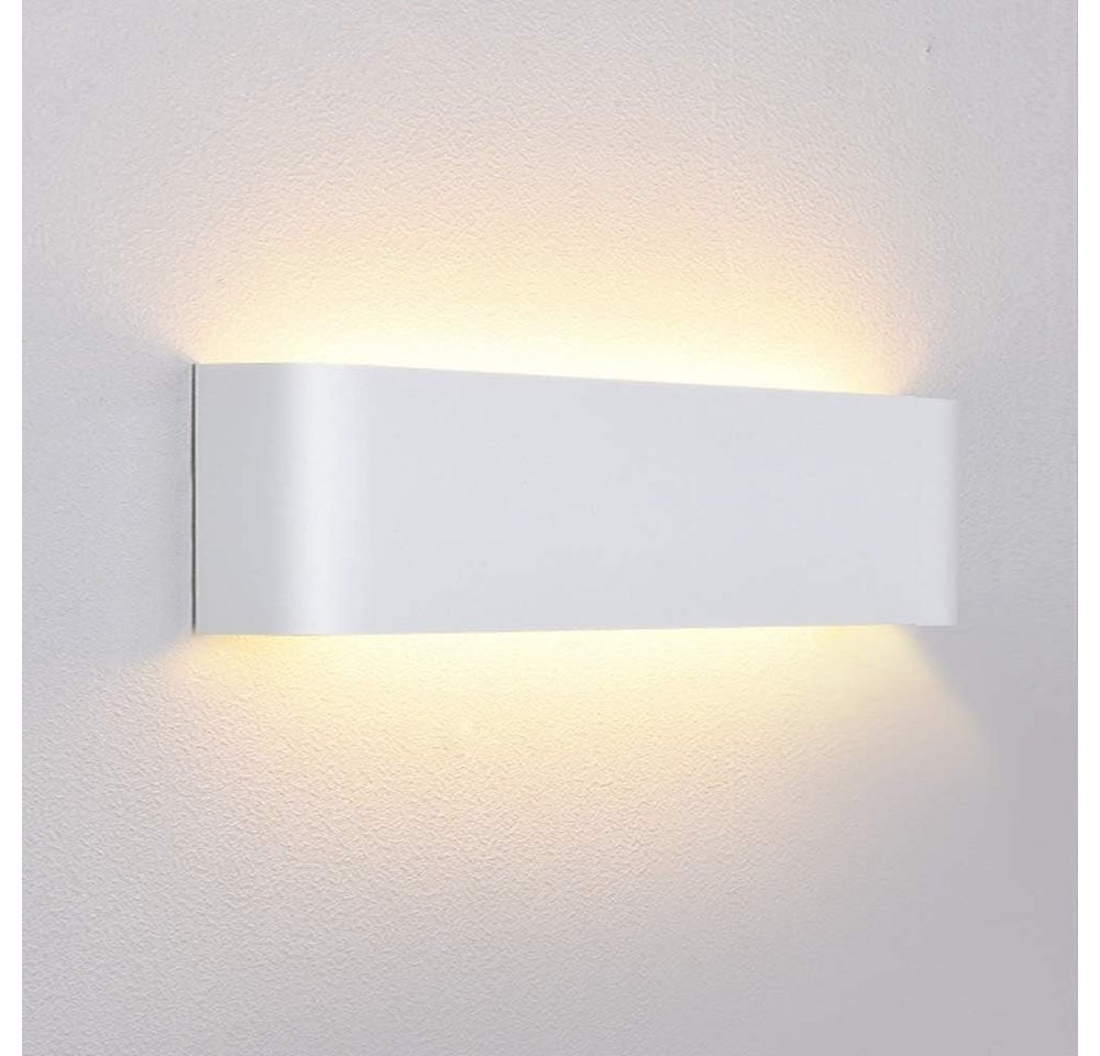 DOPWii Wandleuchte LED 12W Wandbeleuchtung 3000K Wandlampe warmweißes Licht, LED fest integriert von DOPWii