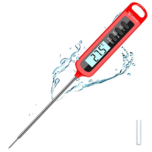 DOQAUS Grillthermometer Fleischthermometer 3S Instant Read Bratenthermometer Thermometer Küche Küchenthermometer IPX6 Wasserdicht mit Gegenlicht, Eingebauter Magnet, für Küche, Außengrill und BBQ von DOQAUS