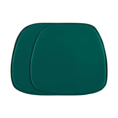 DORAFAIR 2er Set Stuhlkissen Leder Eckig Sitzkissen Sitzauflage Gepolstert für Stühle in Haus und Garten, 39 x 38 x 2cm,Dunkelgrün von DORAFAIR