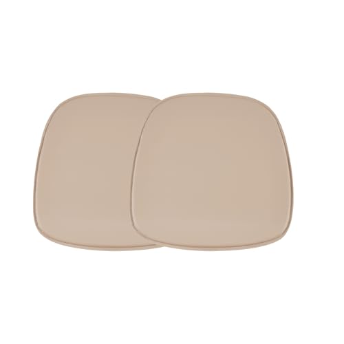 DORAFAIR 2er Set Stuhlkissen Sitzkissen Gefüllt Rutschfester Abnehmbarer Kissenbezug Lederkissen 40 * 40 cm Khaki von DORAFAIR