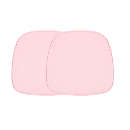 DORAFAIR 2er Set Stuhlkissen Sitzkissen Gefüllt Rutschfester Abnehmbarer Kissenbezug Lederkissen 40 * 40 cm Rosa von DORAFAIR