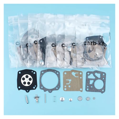 DORFEY 10 Teil/los Vergasermembran-Reparatursatz passend for H-u-s-q-v-a-r-n-a 61 66 266 268 272 281 288 Kettensäge Carb for Tillotson RK-23HS von DORFEY