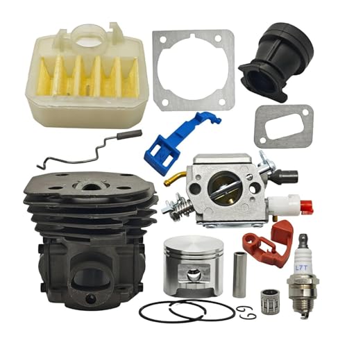 DORFEY Ersatz-Vergaser-Luftfiltersatz mit 45 mm Zylinderkolben, passend for H-u-s-q-v-a-r-n-A 353 351 350 346 346XP 345 340 Kettensägen-Ansaugkrümmer von DORFEY