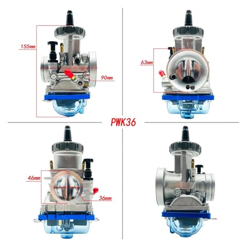 DORFEY Universal Carburador Fit for k-e-i-h-i-n Wettbewerb CNC Pwk33 34 35 36 38 40 42mm 2T 4T Hub Vergaser 34mm EXC12 LT USA 1998 ATV Moto(Pwk 36 Blue Bottom) von DORFEY