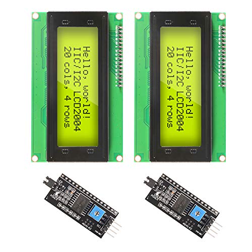2PCS IIC I2C TWI Serial LCD 2004 20x4 Grünes Hintergrundbeleuchtungsmodul mit I2C-Schnittstellenadapter von DORHEA