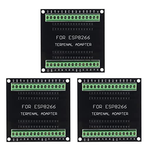 3Pcs ESP8266 Breakout Board GPIO 1 in 2 Terminal Screw Board Kompatibel mit ESP8266 ESP-12E Block PCB Microcontroller Development Board von DORHEA