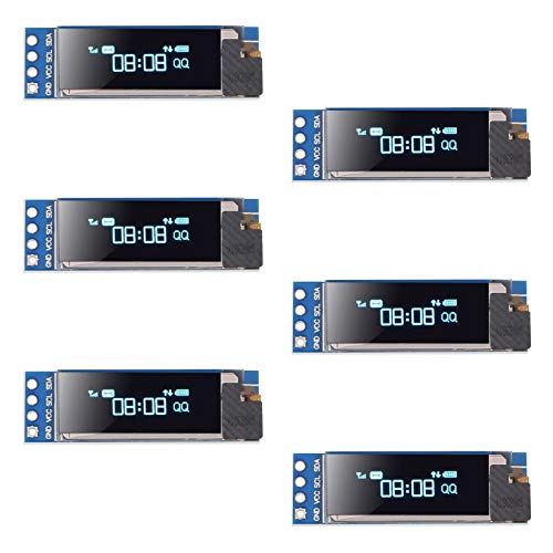 6PCS 0,91'' 12832 IIC I2C OLED Display Modul 0,91 Zoll I2C 128x32 LCD Display Modul Blau I2C OLED Bildschirm Treiber DC 3,3V/5V mit 4 Pin Header von DORHEA