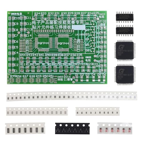 Exercise Board 77 SMT Large Patches DIY SMD SMT Lötübungsset Elektronische Komponenten Übungsplatine Löten Schweißen Üben Fertigkeitstrainingsplatine Technologieexperiment für Lehre und Training von DORHEA