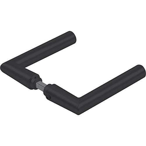 DORMA GLAS 85233030499, 8mm, AL3 Drückerpaar 52.330, L-Form, 8 mm, schwarz matt RAL 9005 von DORMA GLAS