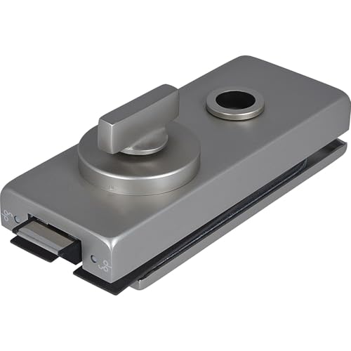 DORMA GLAS Glastürschloss WC Studio Classic - WC Bad Schloss mit Riegelolive für 8mm Glasstärke, Aluminium Edelstahl-Effekt von Dorma Glas