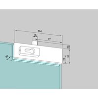 Eckschloss us 10, PZ-vorgerichtet, 10 mm, (03.206) Alu silber eloxiert Glastürbeschlag - Zubehör dormakaba von DORMA-GLAS