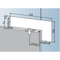 Winkeloberlichtbeschlag PT 40 mit Zapfen ø 15 mm, Glas 10 mm, Edelstahl (03.140) Glastürbeschlag - Zubehör dormakaba von DORMA-GLAS