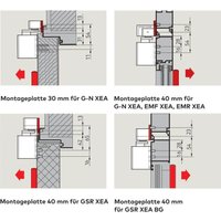 Montageplatte g-emf xea, Silber P600 - Dormakaba Montageplatte g-emf xea, Silber P600 - Dormakaba von DORMAKABA