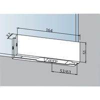 Unterer Eckbeschlag dorma pt 10, Glas 10 mm, Alu silber eloxiert (03.100) Glastürbeschlag - Zubehör dormakaba von DORMA-GLAS