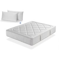 Pack Matratze amelie 80 x 190 Höhe 30 Cm + 1 viskoelastisches Kissen – mittlere Festigkeit, superweicher Schaumstoff von DORMALIT