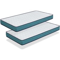 2X Matratzen confort pro 90x180 -H2- Hohe 14 cm Super weiche Polsterung - jugendlich - ideal für Nest-Betten von DORMALIT